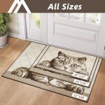 Funny Dog Welcome Mat - Non-Slip Absorbent Rug