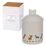 Spotted Dog Ceramic Treat Storage Jar