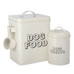 Vintage Dog Treat Storage Container Set - Cream