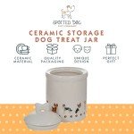 Spotted Dog Ceramic Treat Storage Jar