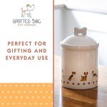 Spotted Dog Ceramic Treat Storage Jar