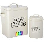 Vintage Dog Treat Storage Container Set - Cream
