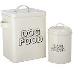 Vintage Dog Treat Storage Container Set - Cream