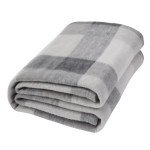 Cozy Grey Tartan Fleece Throw Blanket for Dogs