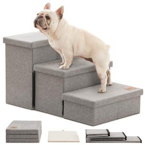 Foldable Dog Stairs for High Beds - 3 Steps