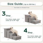 Foldable Dog Stairs for High Beds - 3 Steps