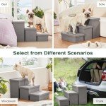 Foldable Dog Stairs for High Beds - 3 Steps