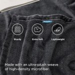 Cozy Fleece Throw Blanket for dogs – Dark Grey