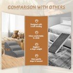 Extra Wide Dog Stairs Ramp for Beds & Couches