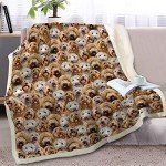 Fuzzy Puppy Dogs Sherpa Throw Blanket - 130x150cm