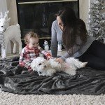 Cozy Fleece Throw Blanket for dogs – Dark Grey