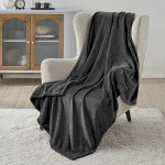 Cozy Fleece Throw Blanket for dogs – Dark Grey