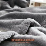 EHEYCIGA Cozy Fleece Blanket for Dogs - Grey