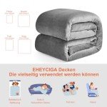 EHEYCIGA Cozy Fleece Blanket for Dogs - Grey