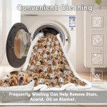 Fuzzy Puppy Dogs Sherpa Throw Blanket - 130x150cm