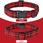 Plaid Adjustable Dog Collar for All Sizes