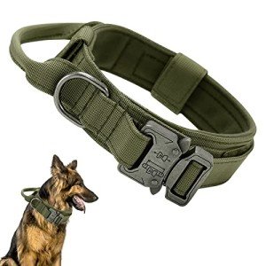 Ledeak Adjustable Tactical Dog Collar for Medium Large Dogs