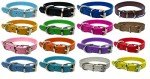 Colorful Leather Dog Collar - All Sizes Available
