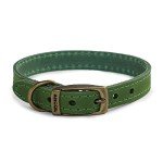 Ancol Timberwolf Durable Leather Dog Collar, Green