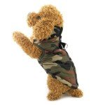 Camo Waterproof Dog Winter Coat with Harness