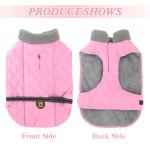 Warm Reflective Winter Dog Coats in Pink