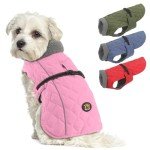 Warm Reflective Winter Dog Coats in Pink