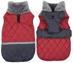 Reversible Waterproof Winter Dog Coat with Harness Hole