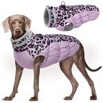 Kuoser Reflective Winter Dog Jacket, XL Purple