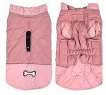 Waterproof Dog Coat with Harness Hole - Pink