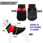 Waterproof Winter Dog Jacket with Harness Hole