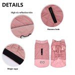 Waterproof Dog Coat with Harness Hole - Pink