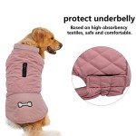 Waterproof Dog Coat with Harness Hole - Pink