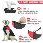 Waterproof Winter Dog Jacket with Harness Hole
