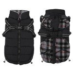 Winter Dog Coats with Flannel Lining - Black