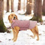 Waterproof Dog Coat with Harness Hole - Pink