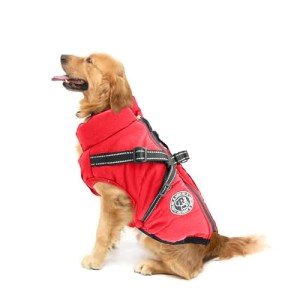 Waterproof Dog Coat with Built-in Harness, Warm Winter Jacket