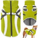 Waterproof Dog Coat with Harness for Winter