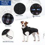 Winter Dog Coats with Flannel Lining - Black