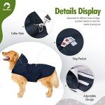 Waterproof Dog Raincoat with Hood and Reflective Strips