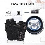 Winter Dog Coats with Flannel Lining - Black