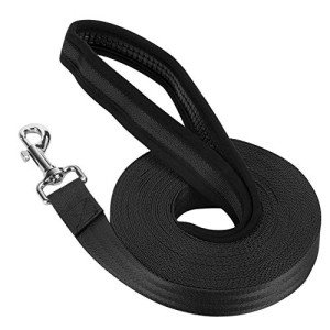10m Nylon Training Leash for Dogs - Black