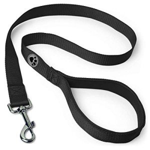 Padded Black Dog Lead with Comfortable Handle