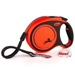 Large 8m Retractable Dog Leash in Orange & Black