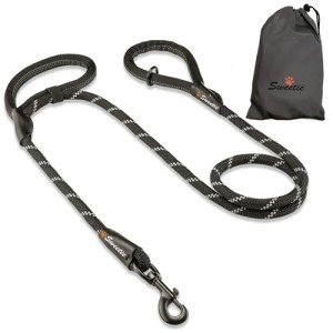 Sweetie Black Rope Dog Leash with Padded Handles