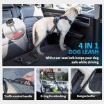 IOKHEIRA Reflective Bungee Dog Leash with Control Handle