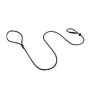 Black Slip Lead for Dogs - 1.25m Lightweight Leash