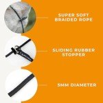 Black Slip Lead for Dogs - 1.25m Lightweight Leash