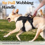 Escape-Proof Dog Harness with Large Handle, Black