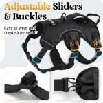 Escape-Proof Dog Harness with Large Handle, Black