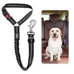 Adjustable Dog Car Seat Belt with Headrest